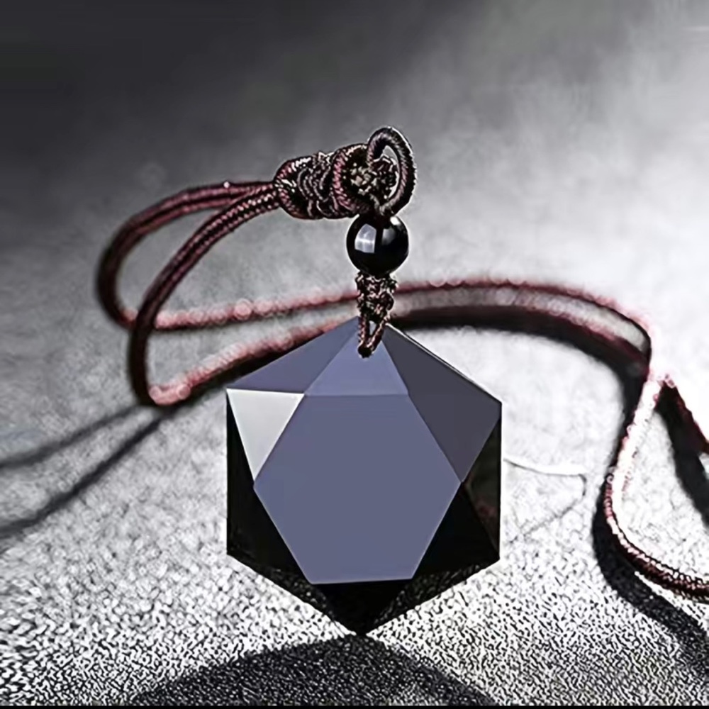 1pc Black Obsidian Necklace UNISEX.